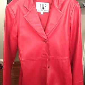 NEW LNR Red Leather Jacket